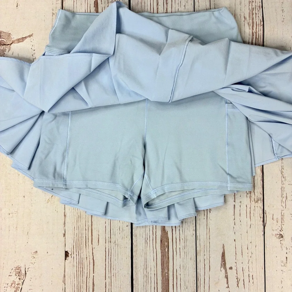 Aerie Offline Real Me Pleated Skort Light Blue Tennis Skirt 8428016296 Womens M